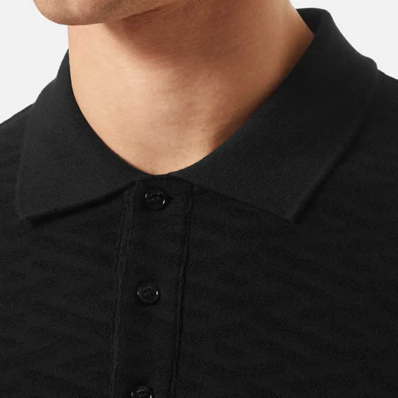 VERSACE Polo Shirts Men Black-4