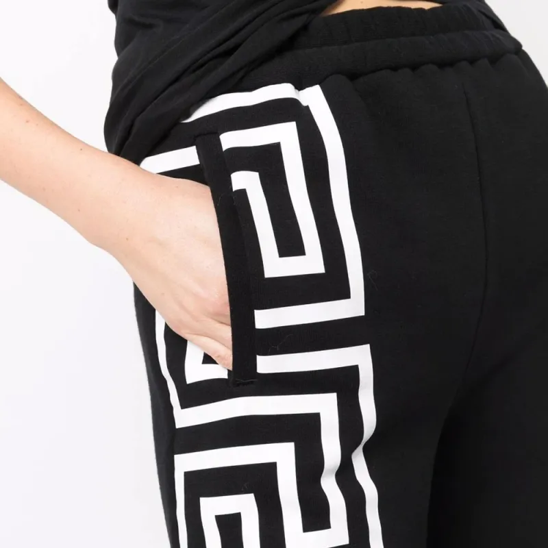 VERSACE Greca Sweatpants 'Black/White'-2