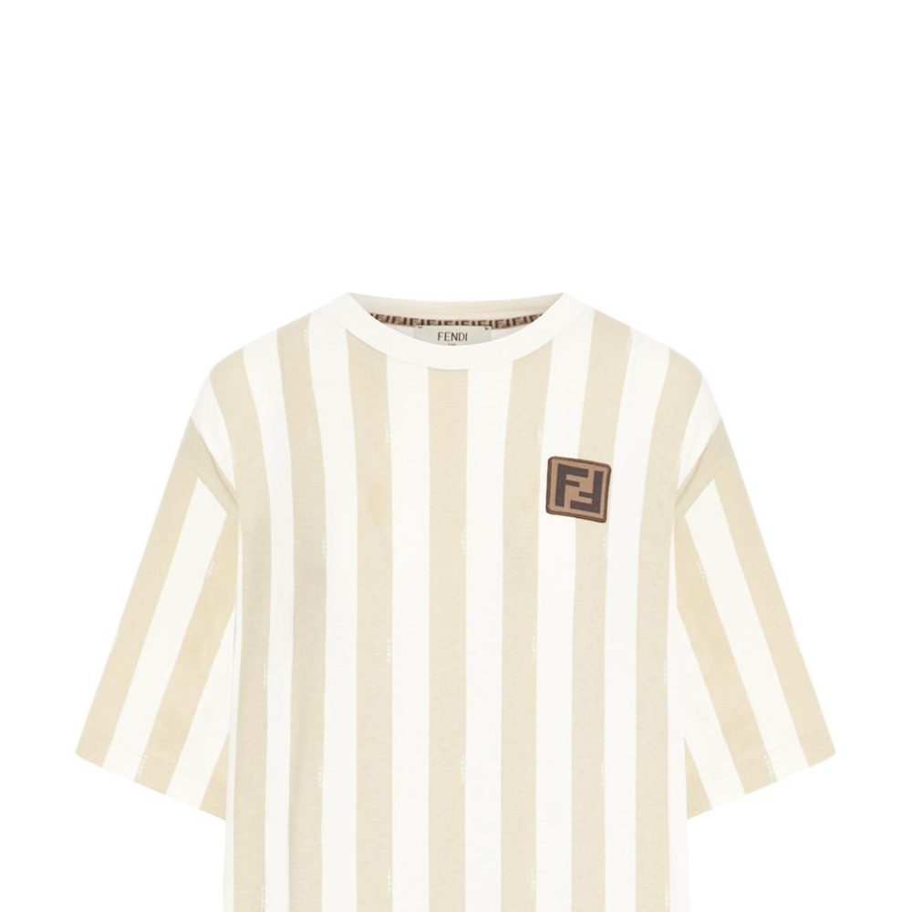 FENDI Striped Crewneck T-Shirt Dress - Cheap Rcj Jordan Outlet