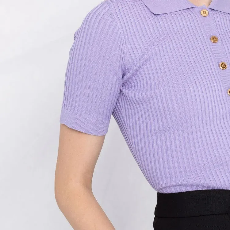 VERSACE Polo Shirts Women's Light Purple-2