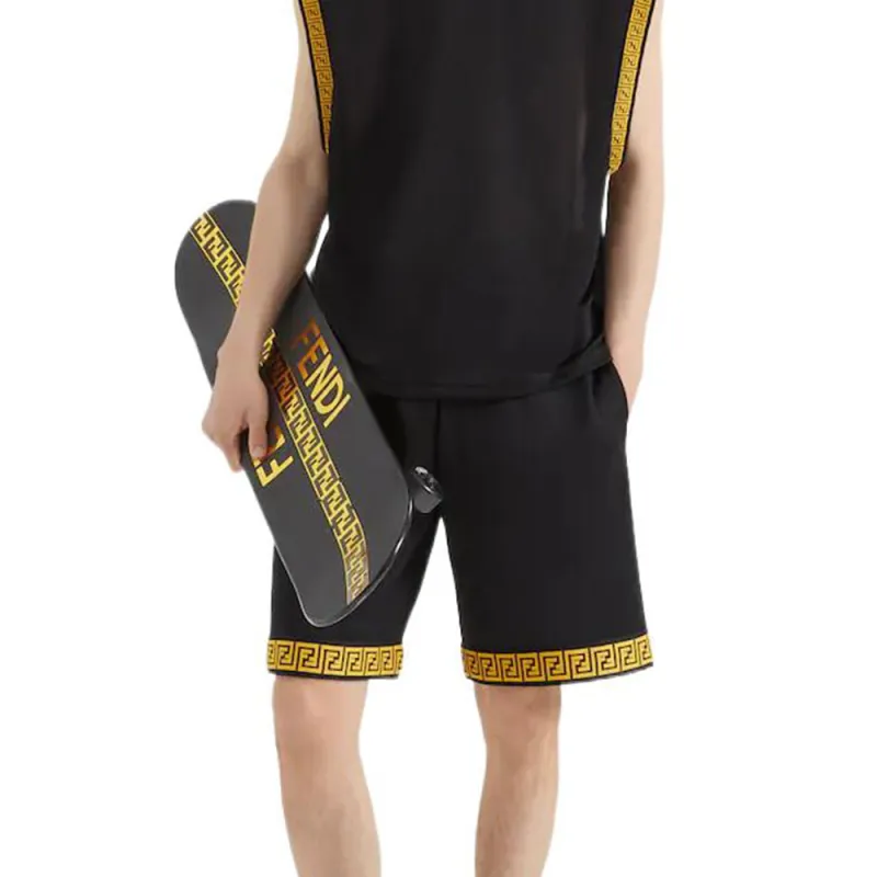 FENDI Tank Tops Men Black-2
