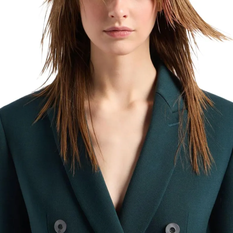 GIORGIO ARMANI Double breasted Jacket In Stretch Double sided Wool-3