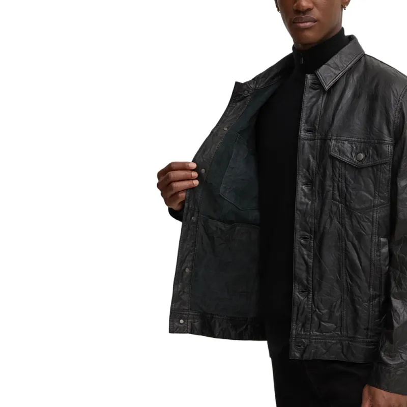Zadig & Voltaire Base Crinkle Leather Jacket-3