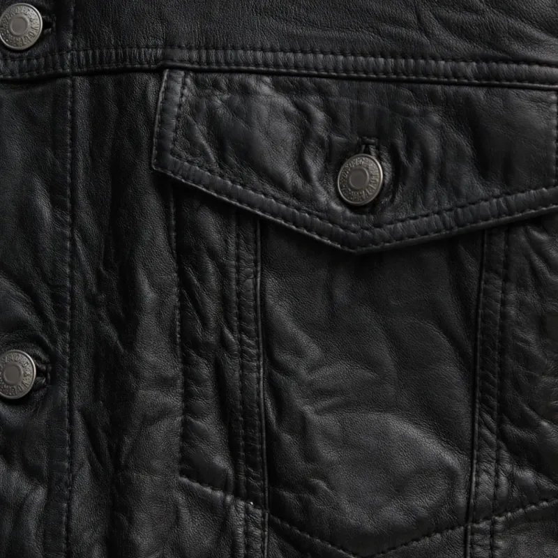Zadig & Voltaire Base Crinkle Leather Jacket-5