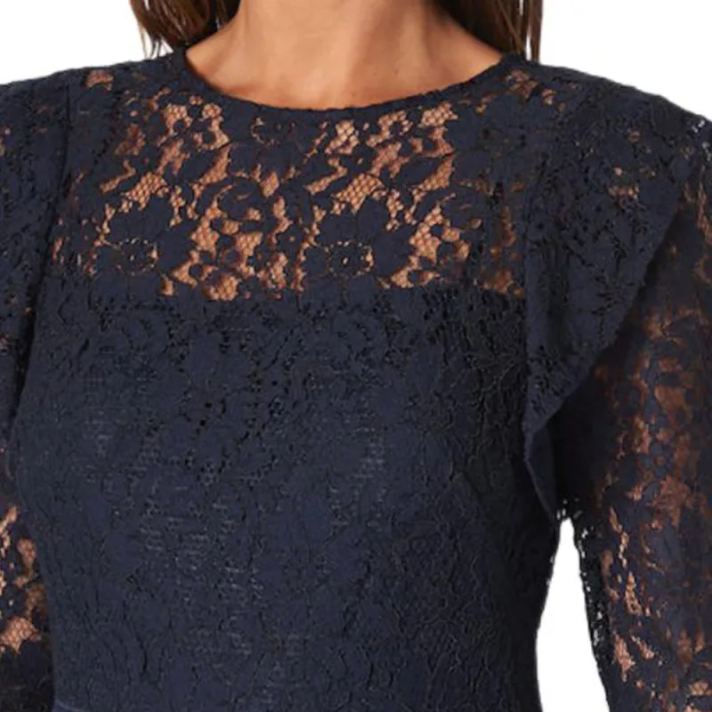 Ralph Lauren Long Sleeved Dress Women's Marine Blue-5