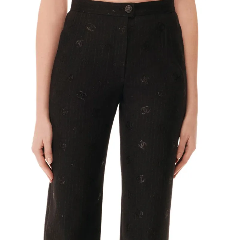 CHANEL 24 New Spring And Summer Arrivals Casual Pants Women's Black-3