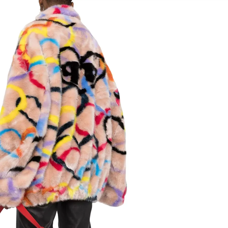 PHILIPP PLEIN Heart print High neck Coat-5