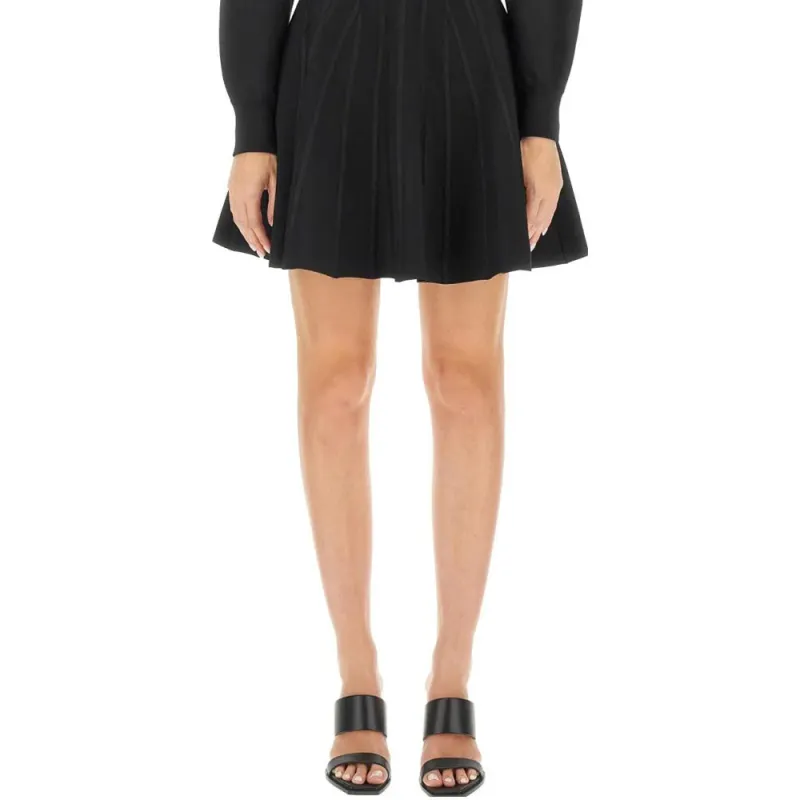 Alexander McQueen Wool blend Flared Minidress-4