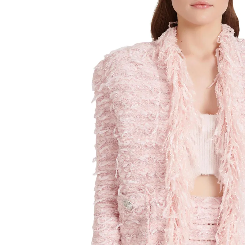 BALMAIN FW22 Jackets Coats Women's Pink-4