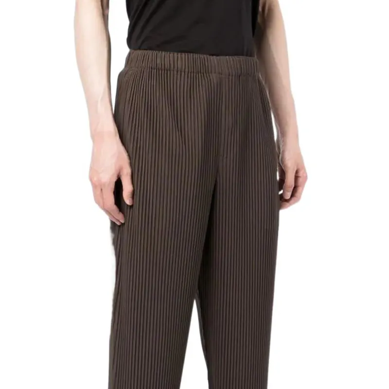 Homme Plissé Issey Miyake FW22 Casual Pants Men's Dark Brown-4