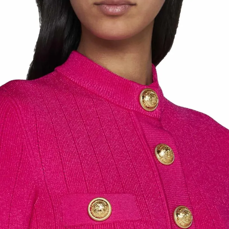 BALMAIN Logo Button Knitted Sweater-4