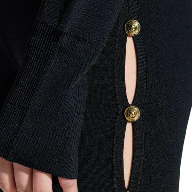 VERSACE JEANS COUTURE Button Detail Flare Pants-4
