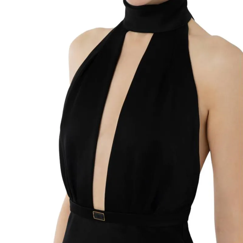Elisabetta Franchi Sleeveless Asymmetric Midi Dress-5