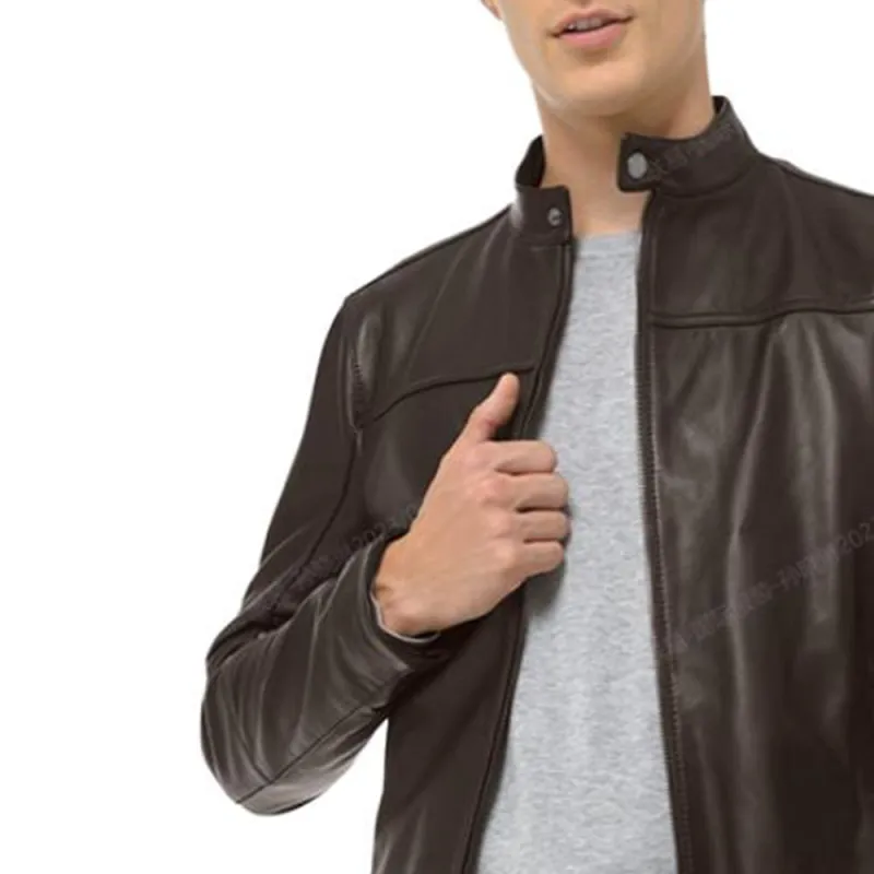 MICHAEL KORS Leather Racer Jacket-1