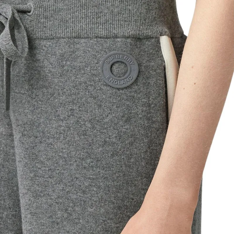 Burberry SS23 Knitted Sports Pants Women's Gray-4