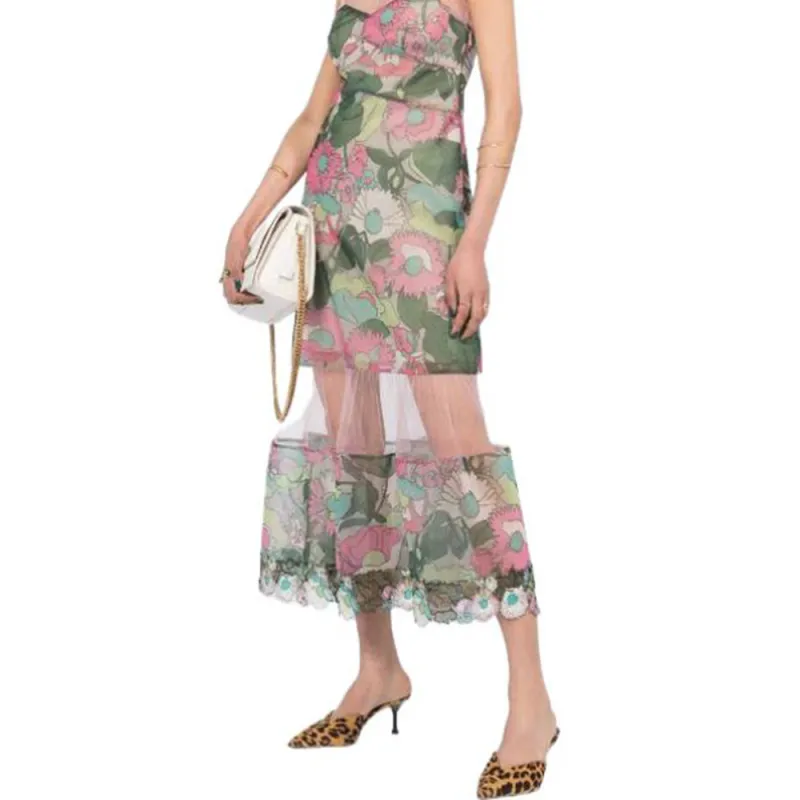 FENDI SS22 Sleeveless Dress Women's Multicolor-4