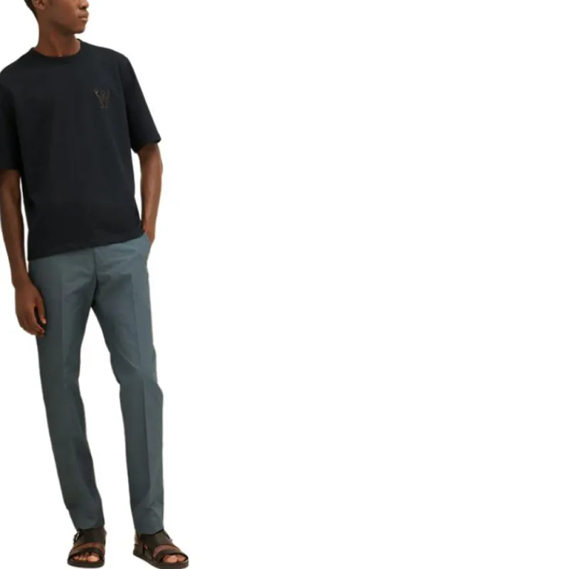 HERMES T Shirt Men's Ocean Blue-2