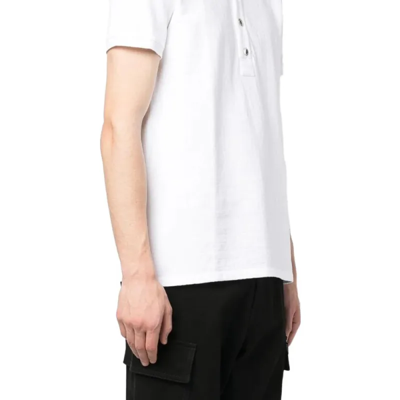 BALMAIN Monogram Straight Hem Polo Shirt-5