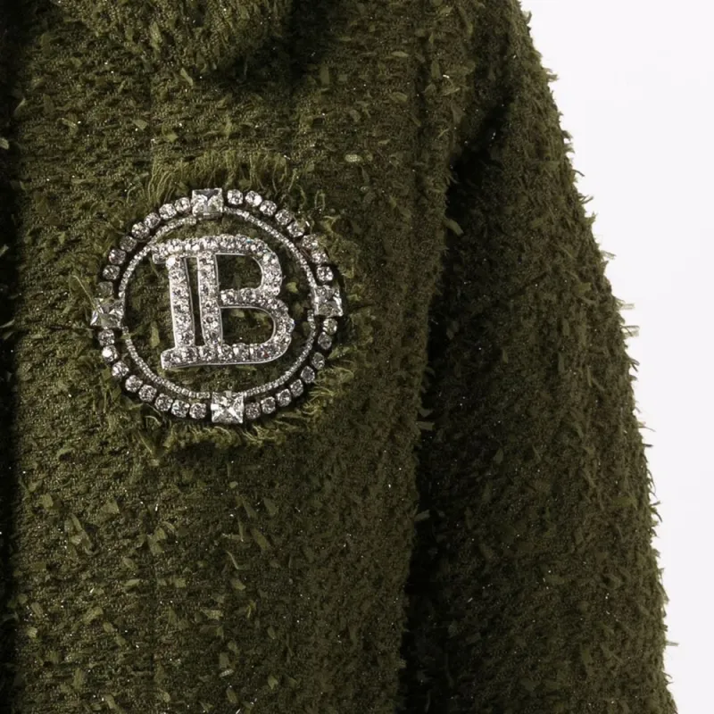 BALMAIN FW21 Jackets Coats Women's Green-4