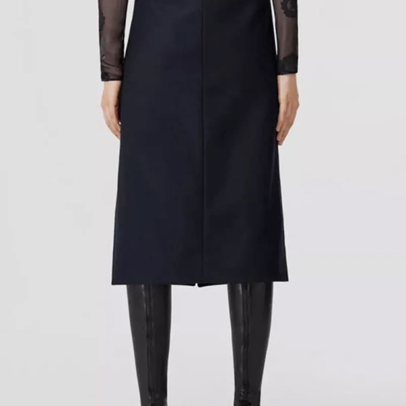 Burberry FW22 Skirt Women's Dark Charcoal Blue-5