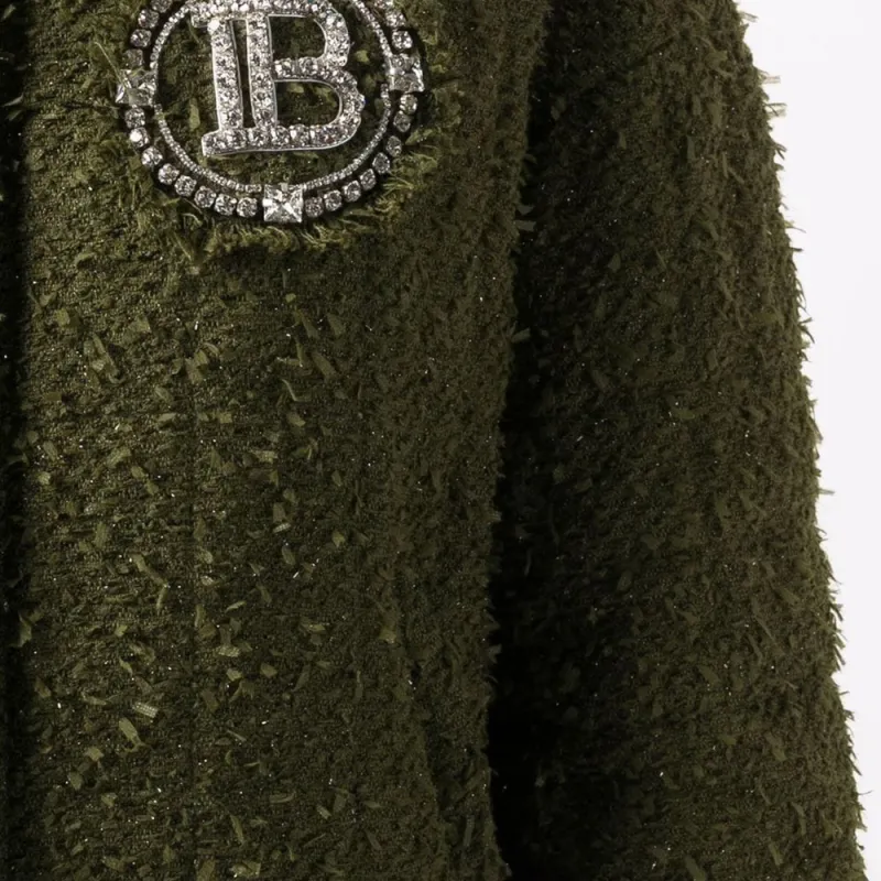 BALMAIN FW21 Jackets Coats Women's Green-5