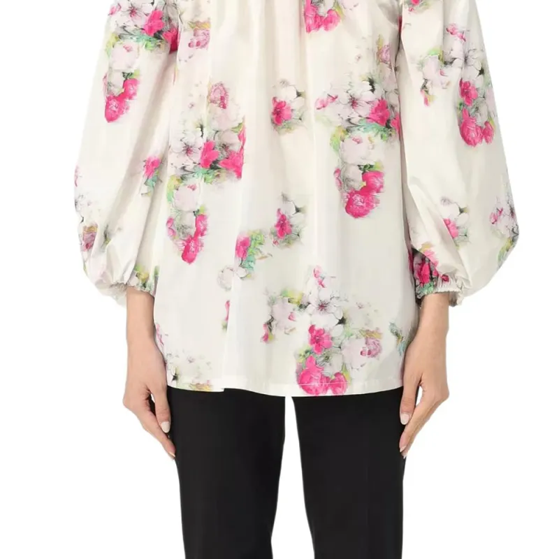 MaxMara Studio Floral Patterned Off Shoulder Top-3