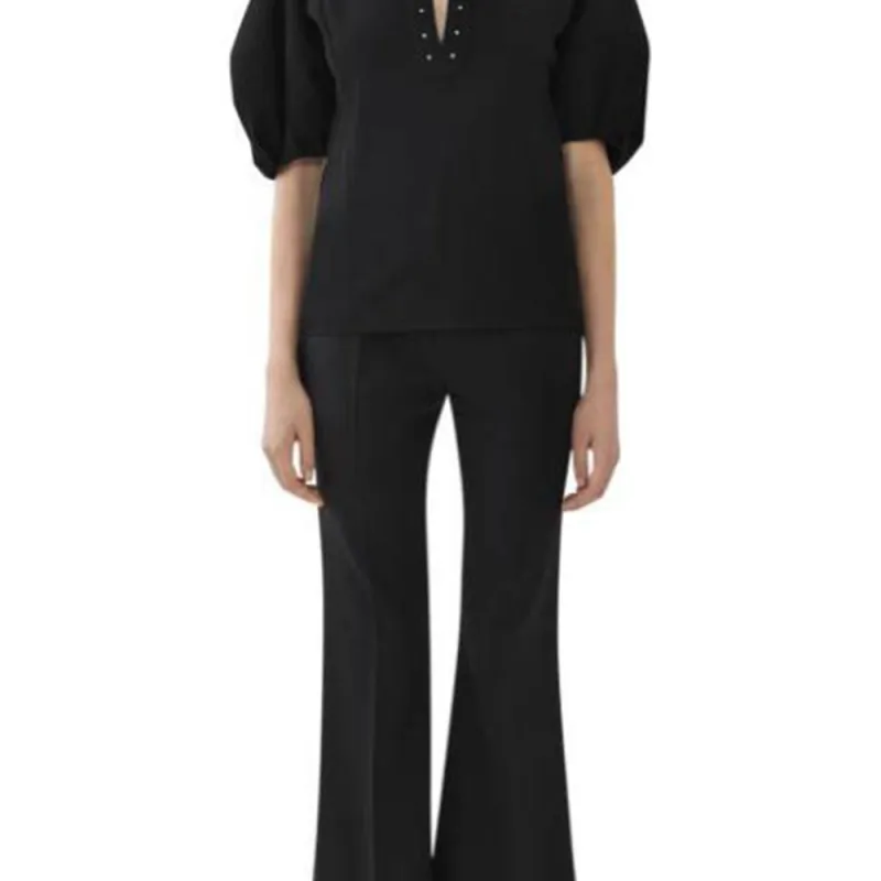 Chloé Cropped Flared Trousers-3