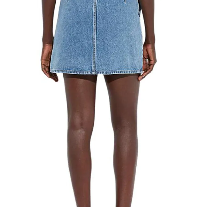 COACH SS23 Denim Short Skirts Women's Blue-5