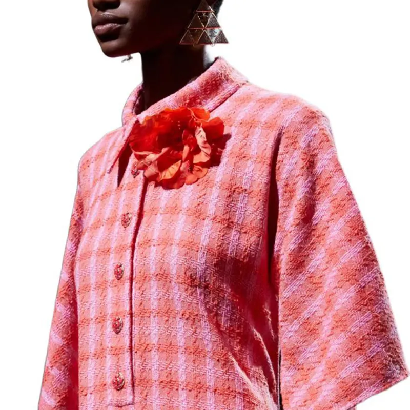 CHANEL 24 New Spring And Summer Arrivals Long-Sleeved Dresses Women's Pink-4