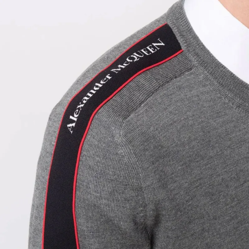 Alexander McQueen Logo Tape Crewneck Jumper-4