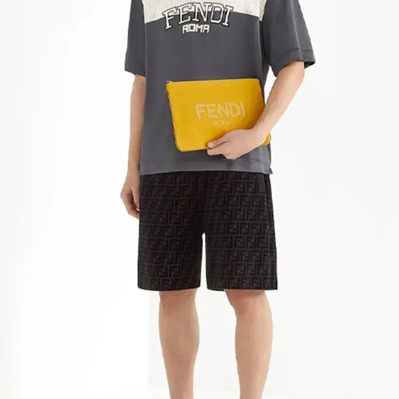 FENDI T Shirts Men Gray-3