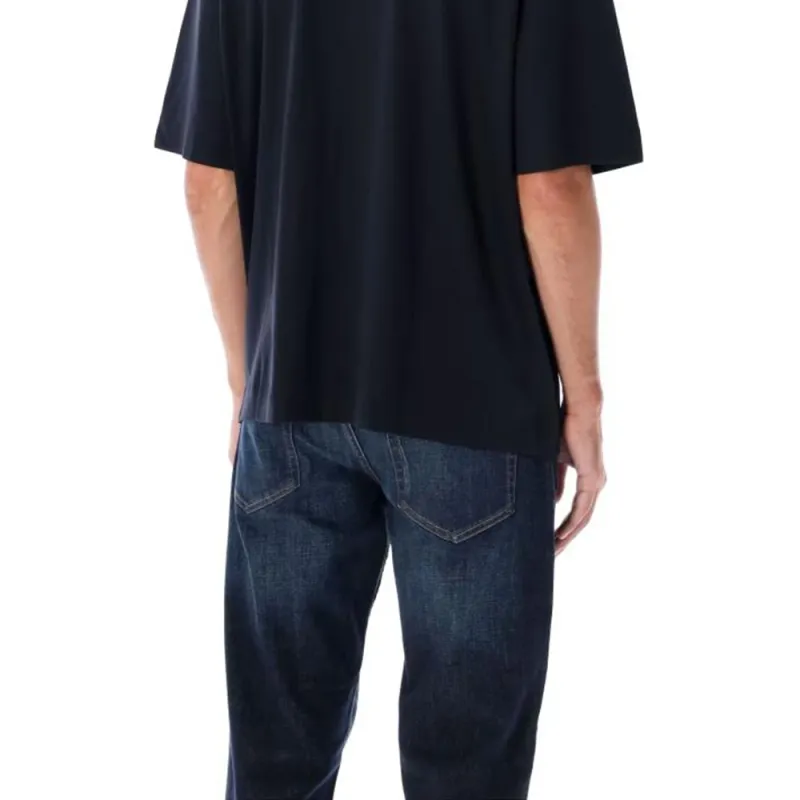 EMPORIO ARMANI Dog Embroidered Crewneck T Shirt-5
