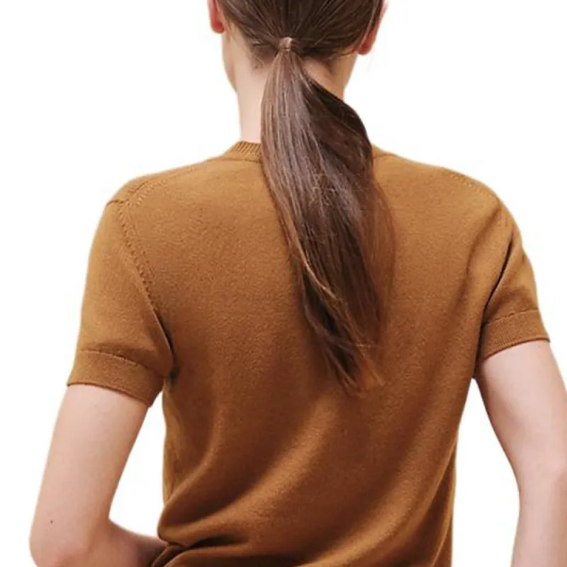HERMES FW24 Cashmere Sweater Women's Brown-4