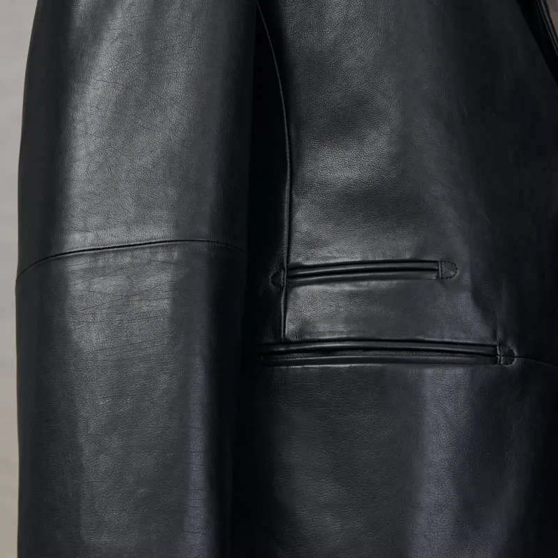 HERMES SS23 Leather Jacket Men's Black-5