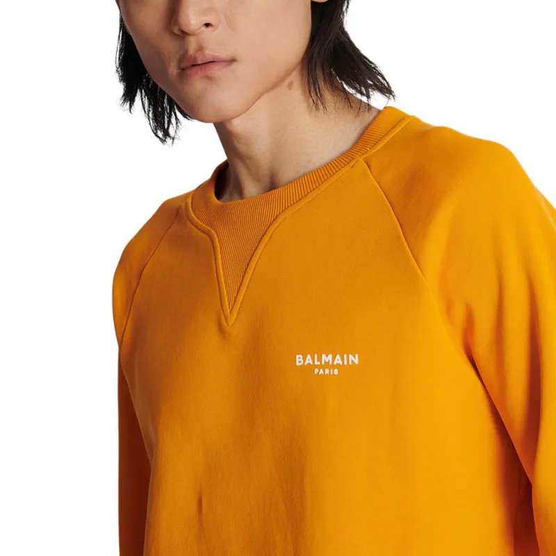 BALMAIN Logo print Organic cotton Sweatshirt-6