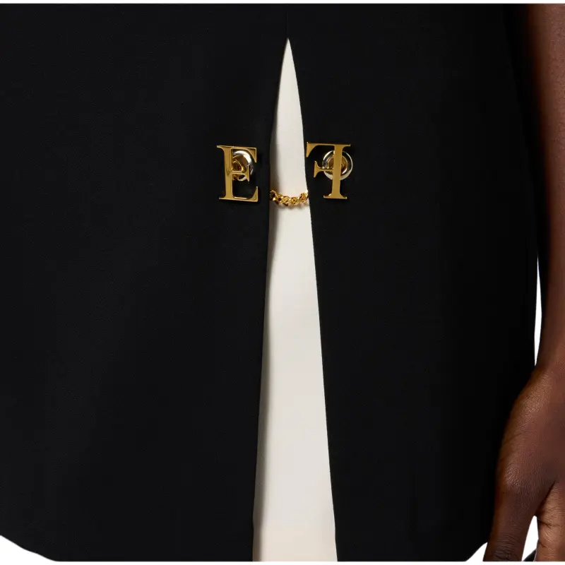 Elisabetta Franchi Two Tone Crêpe Miniskirt-4