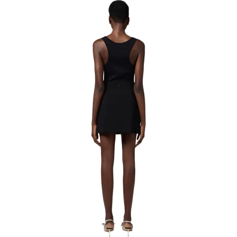 Elisabetta Franchi Two Tone Crêpe Miniskirt-3