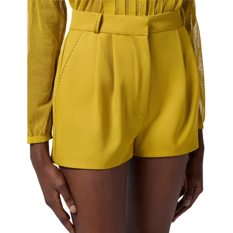 Elisabetta Franchi Logo Plaque Flap Shorts-5