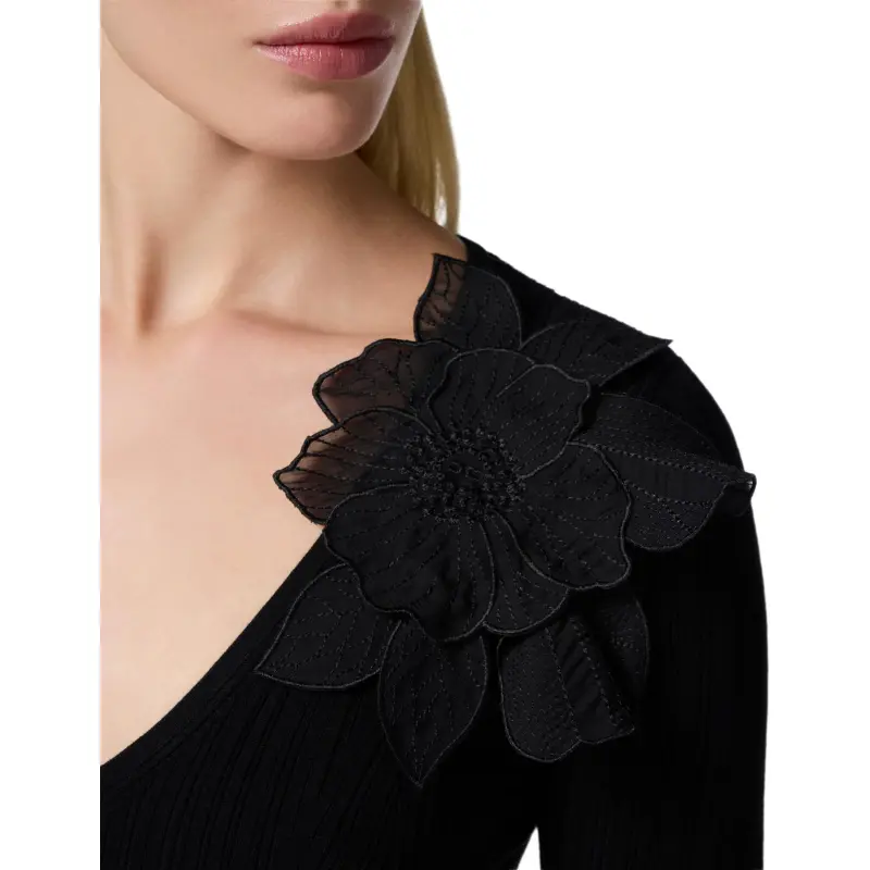 Elisabetta Franchi Flower detailing Midi Dress-4