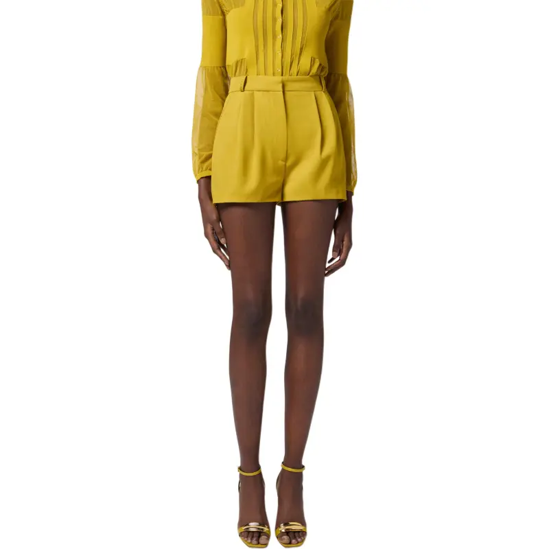 Elisabetta Franchi Logo Plaque Flap Shorts-1