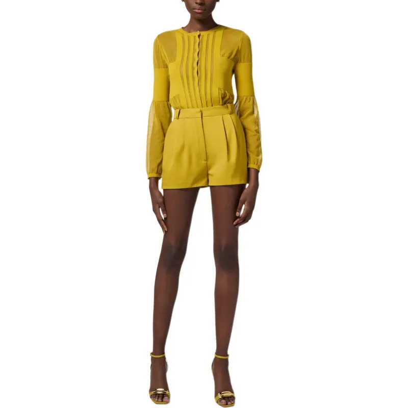 Elisabetta Franchi Logo Plaque Flap Shorts-3