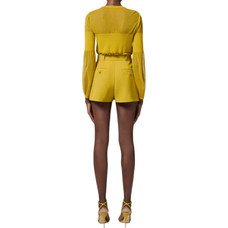 Elisabetta Franchi Logo Plaque Flap Shorts-2