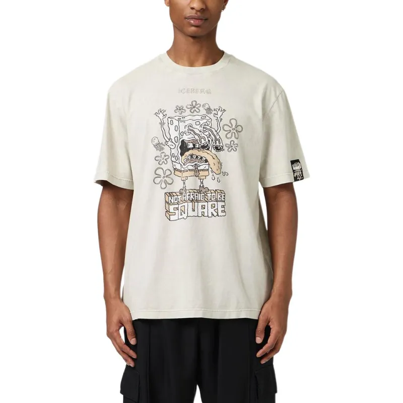 Iceberg Pattern Printed Crewneck T Shirt-1