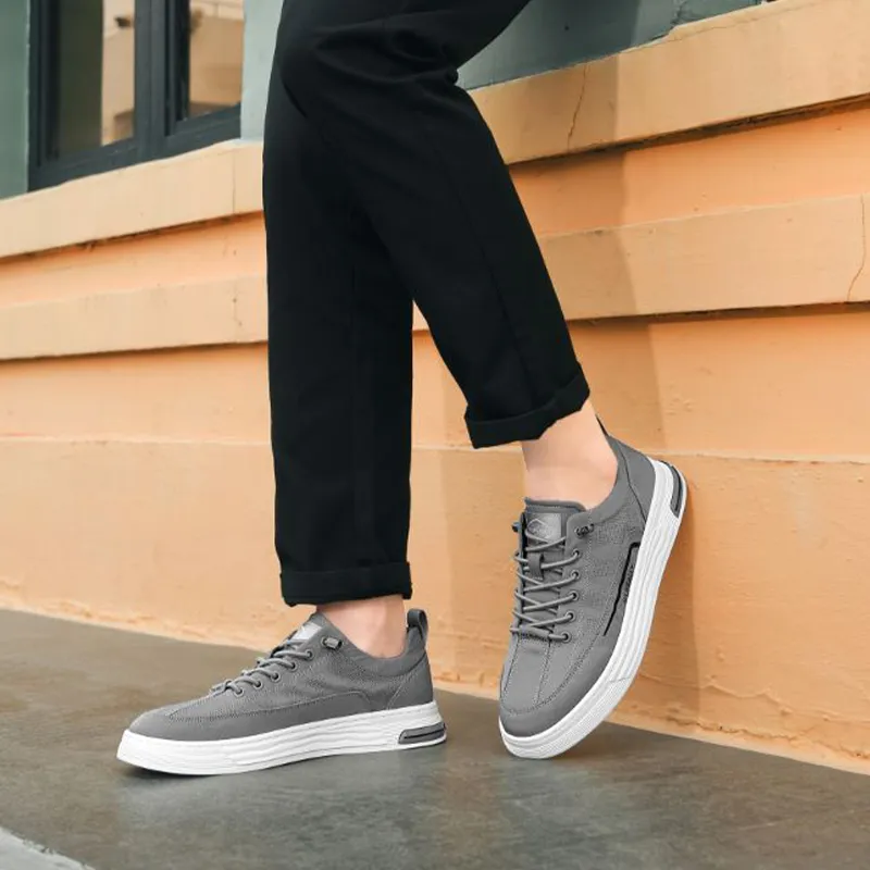 HLA Casual Shoes Men Low Top Black/Gray/Apricot-16