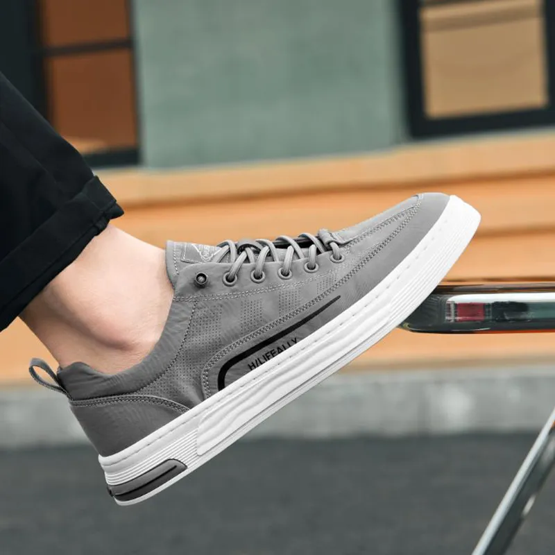 HLA Casual Shoes Men Low Top Black/Gray/Apricot-15