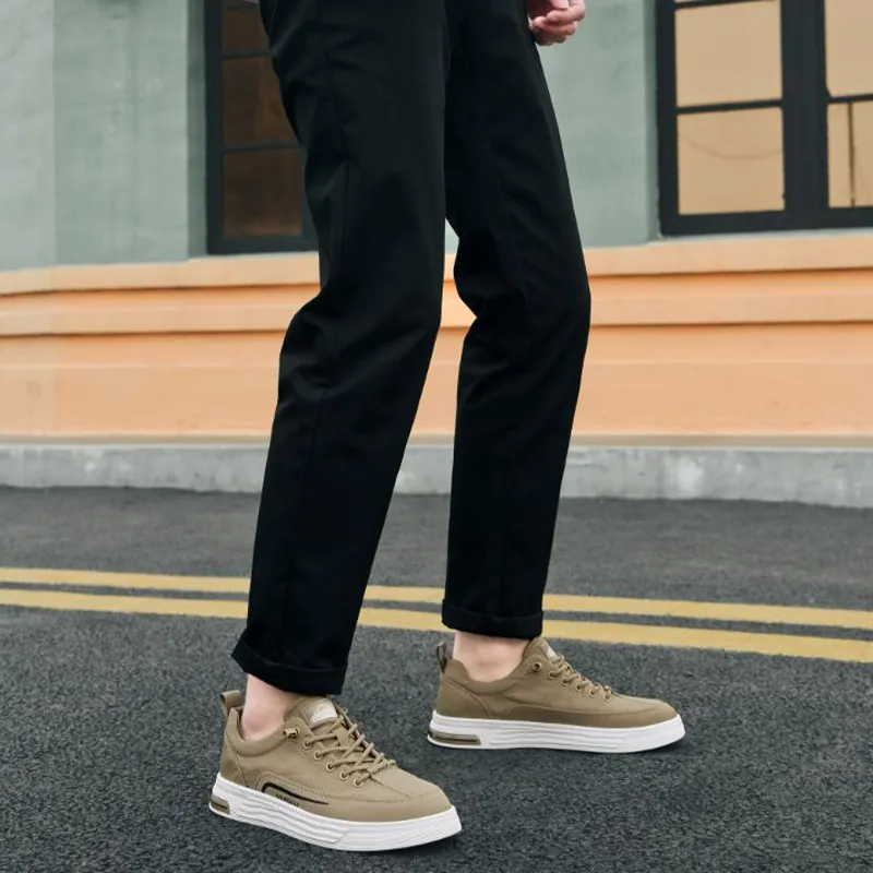 HLA Casual Shoes Men Low Top Black/Gray/Apricot-24