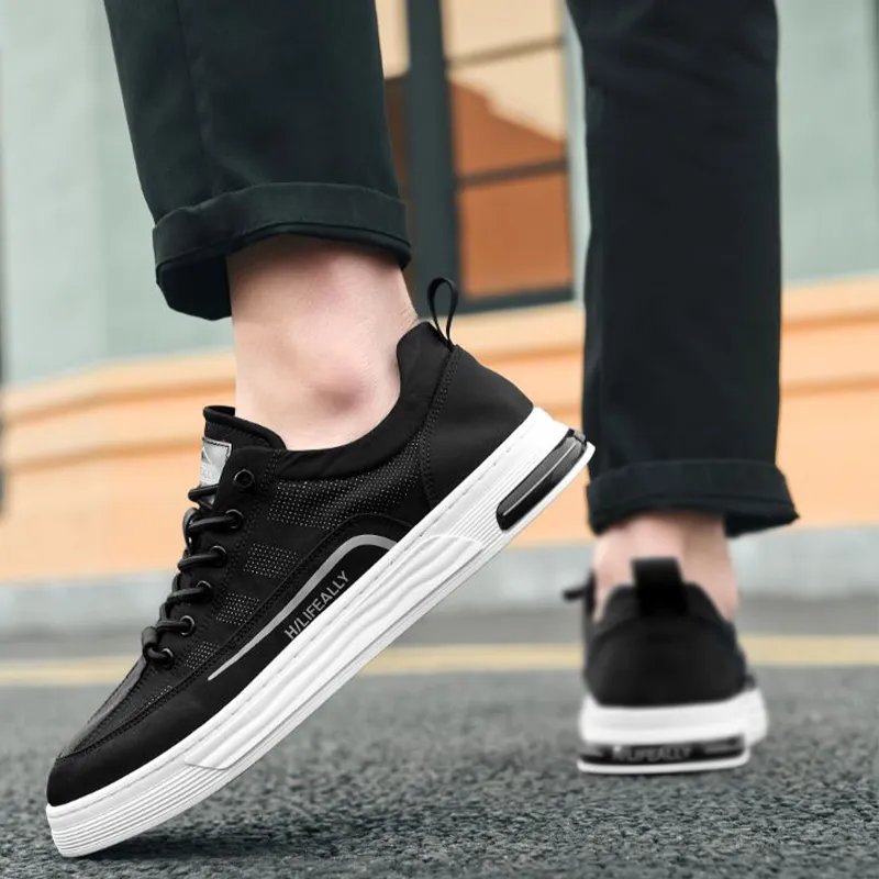 HLA Casual Shoes Men Low Top Black/Gray/Apricot-8