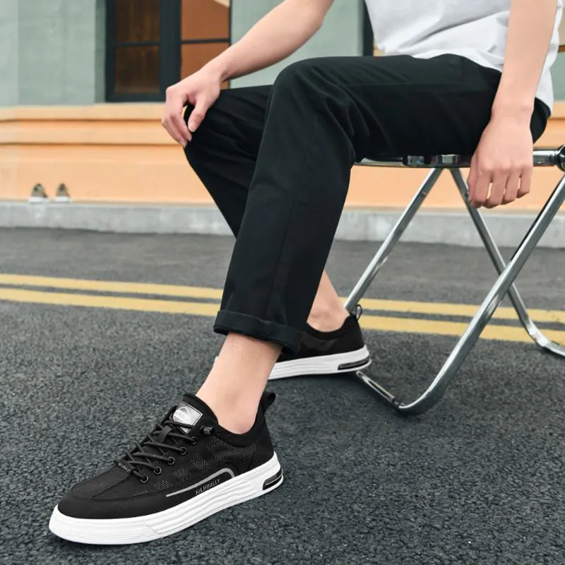 HLA Casual Shoes Men Low Top Black/Gray/Apricot-5