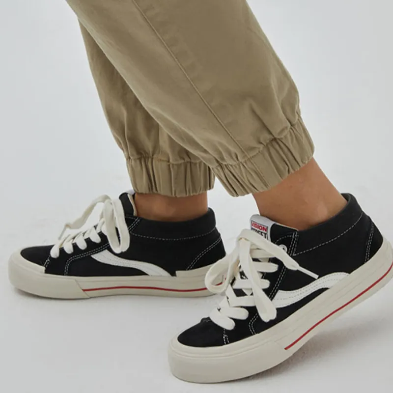 Odd CIRKUS x Vision Street Wear Slip Resistant Shock Absorbers Mid Top Skateboard Shoes Unisex Black-7
