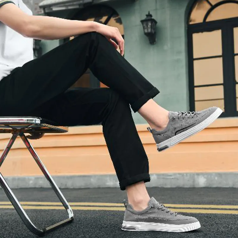 HLA Casual Shoes Men Low Top Black/Gray/Apricot-14